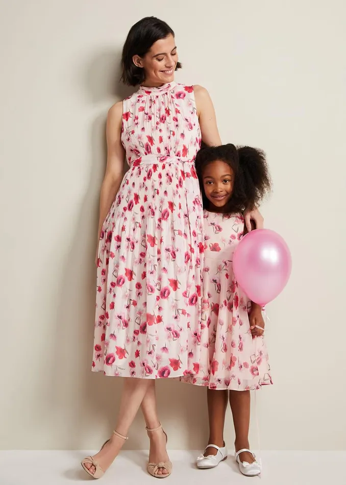 Online Girls Phase Eight Occasion Dresses Mirabel Floral Fit And Flare Dress Multicoloured