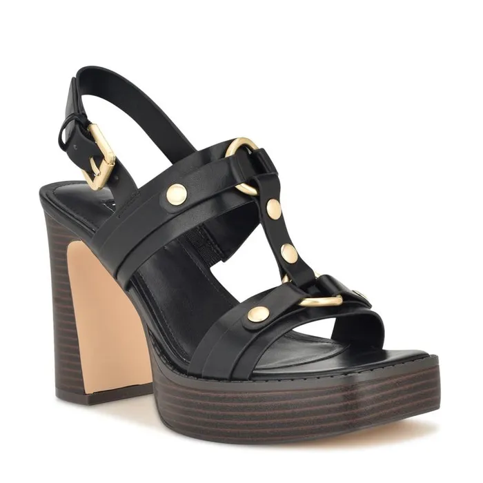Opell Tailored Platform Sandals Black Women Nine West Sandals
