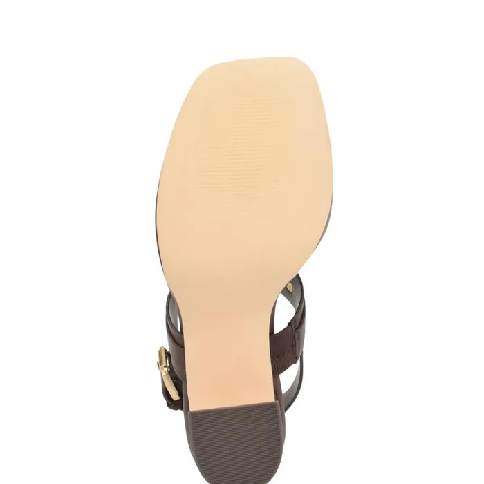 Opell Tailored Platform Sandals Dark Brown Women Nine West Sandals