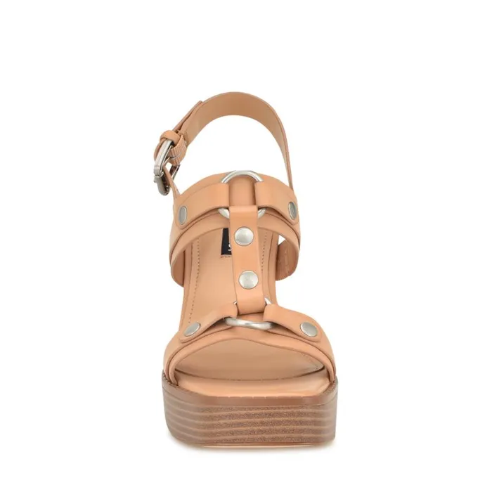 Opell Tailored Platform Sandals Light Natural Women Nine West Sandals