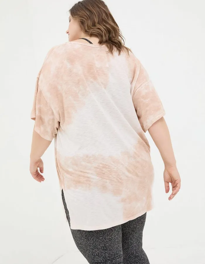 Organic Cotton Abi Tie Dye TShirt Ivory Women FatFace Nightwear and Loungewear