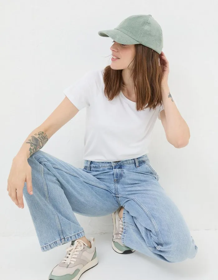Organic Cotton Belle TShirt White Women FatFace Tops and TShirts