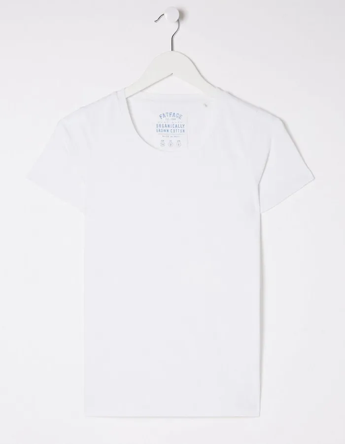Organic Cotton Belle TShirt White Women FatFace Tops and TShirts