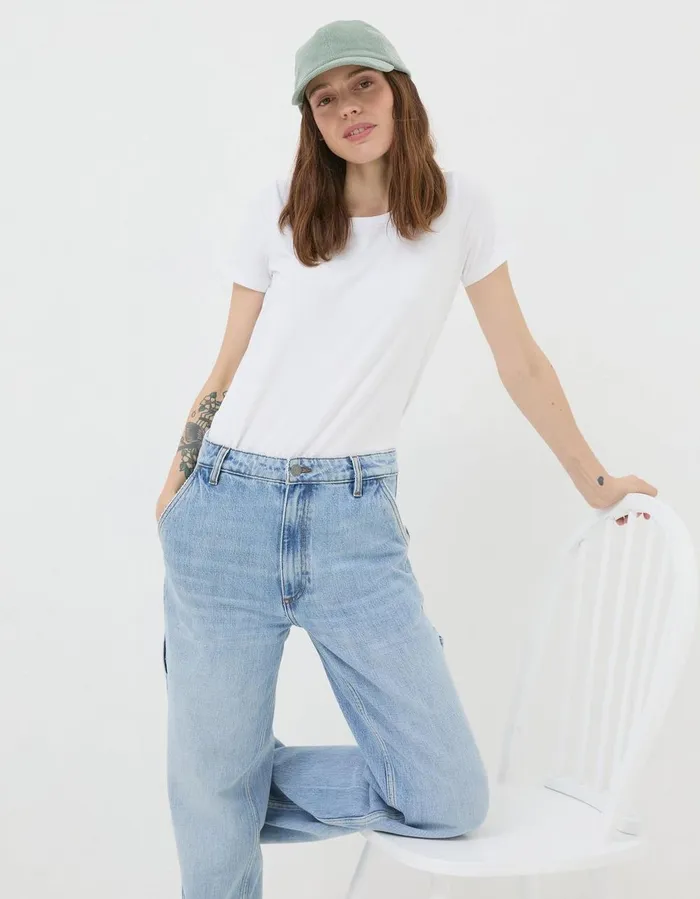 Organic Cotton Belle TShirt White Women FatFace Tops and TShirts