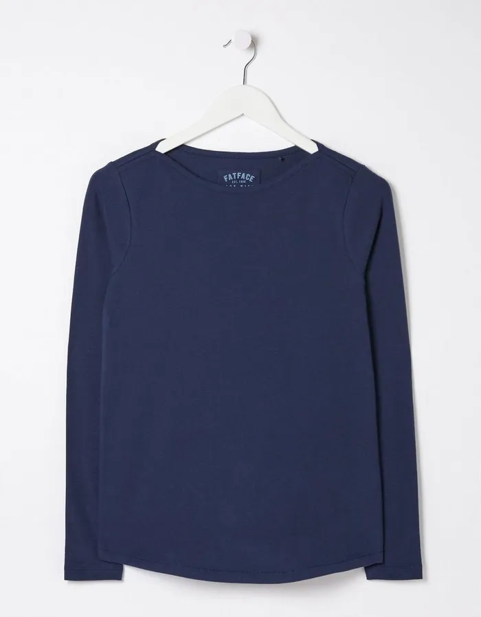 Organic Cotton Bree T Shirt Navy Women FatFace Tops and TShirts