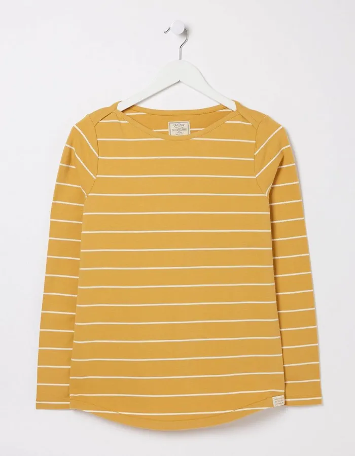 Organic Cotton Breton Top Yellow Women FatFace Tops and TShirts