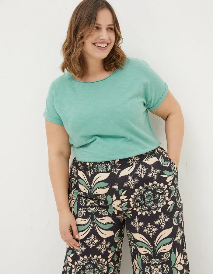 Organic Cotton Ivy TShirt Green Women FatFace Tops and TShirts