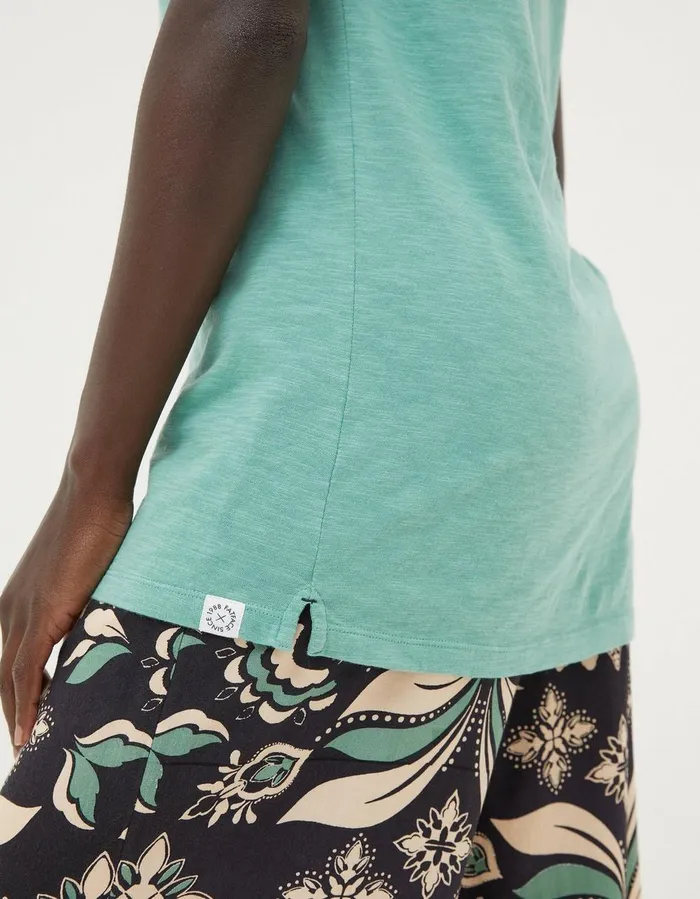 Organic Cotton Ivy TShirt Green Women FatFace Tops and TShirts