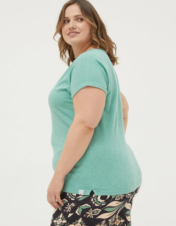 Organic Cotton Ivy TShirt Green Women FatFace Tops and TShirts