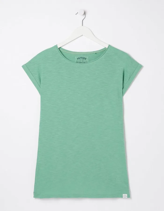 Organic Cotton Ivy TShirt Green Women FatFace Tops and TShirts