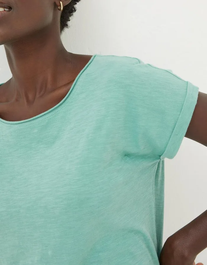 Organic Cotton Ivy TShirt Green Women FatFace Tops and TShirts