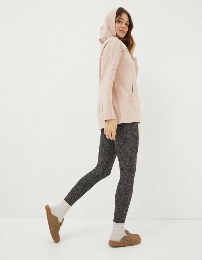 Organic Cotton Luna Hoodie Light Pink Women FatFace Nightwear and Loungewear