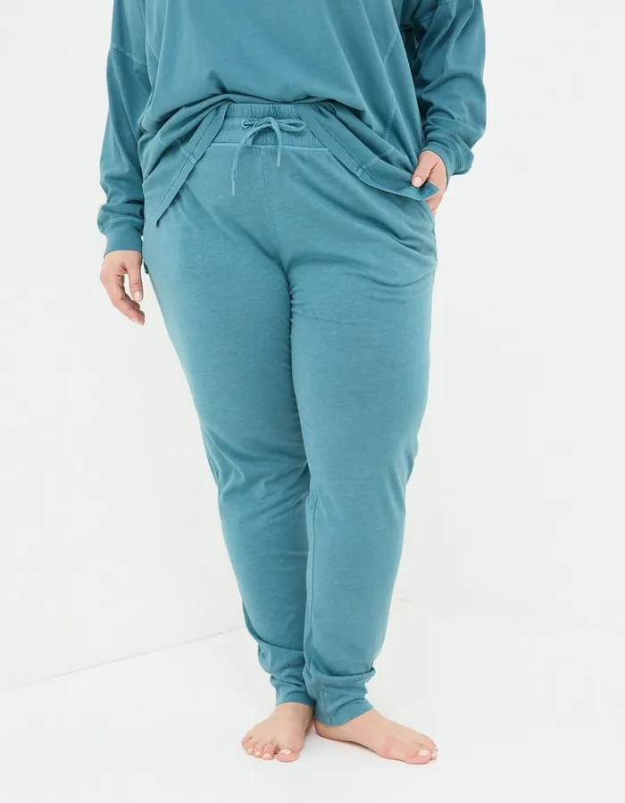 Organic Cotton Ottilie Jogger Light Teal Blue Women FatFace Nightwear and Loungewear
