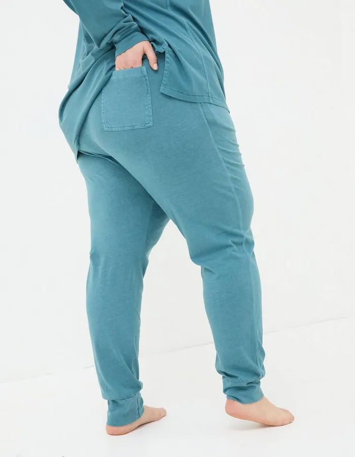 Organic Cotton Ottilie Jogger Light Teal Blue Women FatFace Nightwear and Loungewear