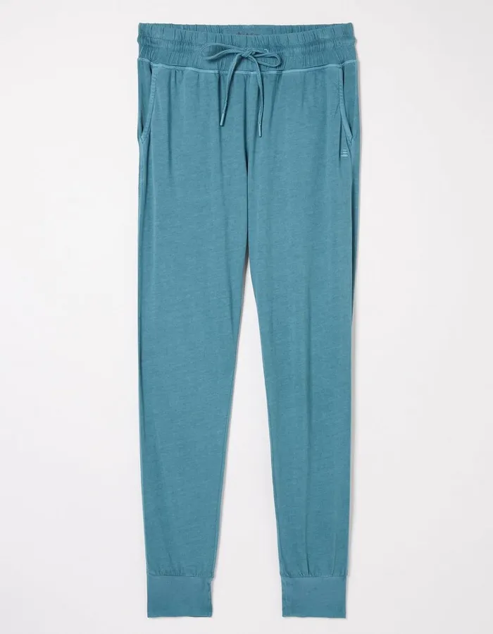 Organic Cotton Ottilie Jogger Light Teal Blue Women FatFace Nightwear and Loungewear