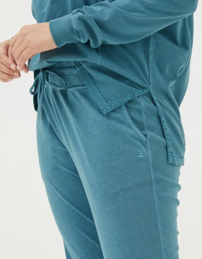 Organic Cotton Ottilie Jogger Light Teal Blue Women FatFace Nightwear and Loungewear
