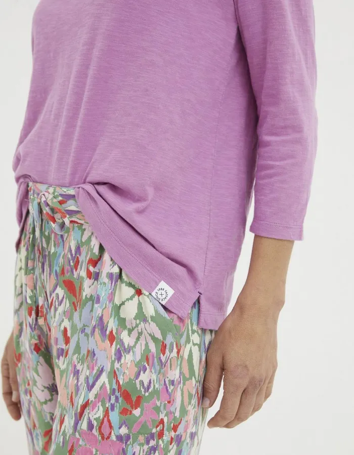 Organic Cotton Porter T Shirt Berry Pink Women FatFace Tops and TShirts