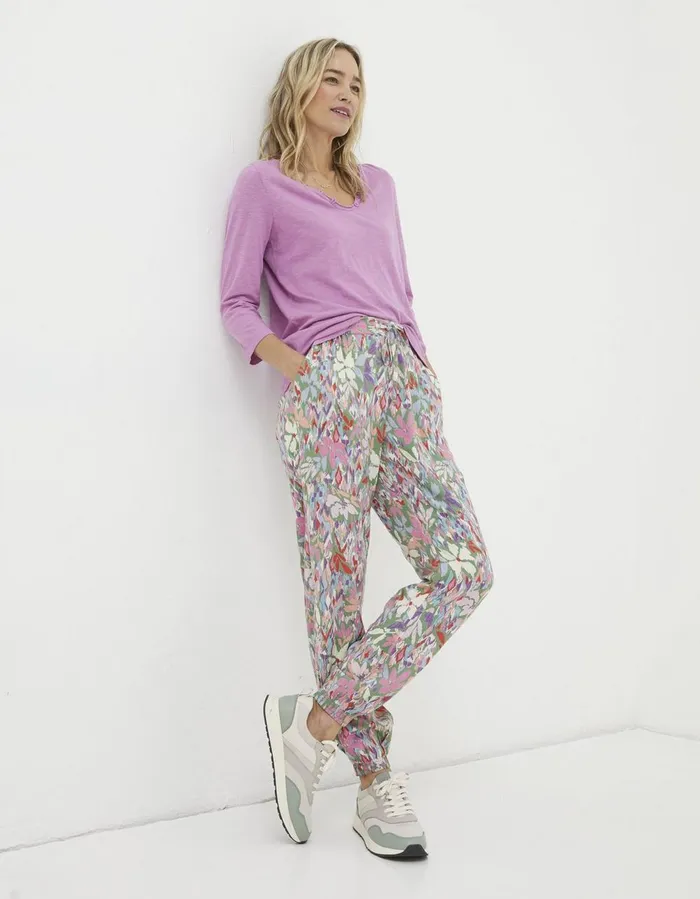 Organic Cotton Porter T Shirt Berry Pink Women FatFace Tops and TShirts