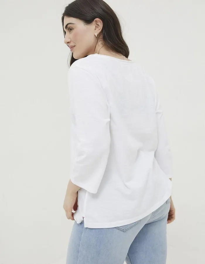 Organic Cotton Porter T Shirt White Women FatFace Tops and TShirts