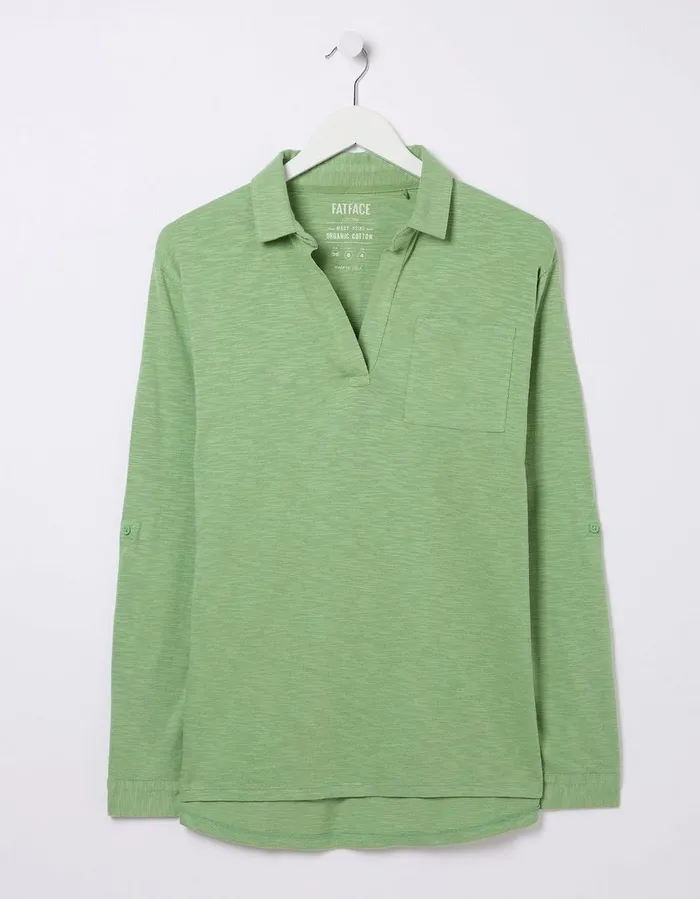 Paige Jersey Shirt Light Green Women FatFace Shirts and Blouses