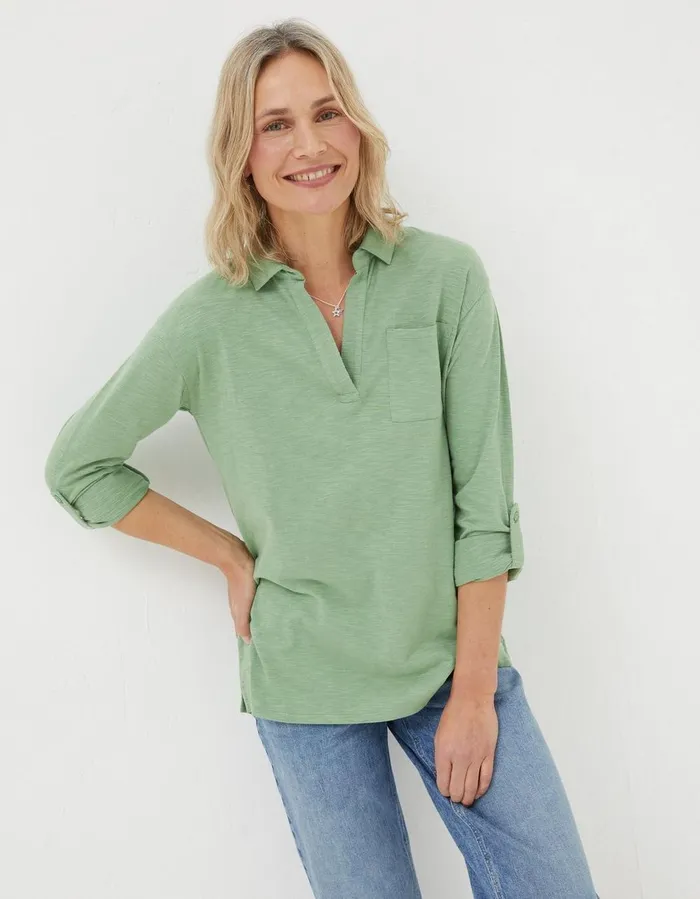 Paige Jersey Shirt Light Green Women FatFace Shirts and Blouses