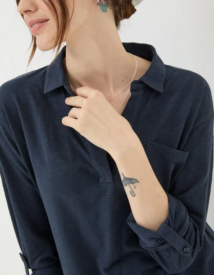 Paige Jersey Shirt Navy Women FatFace Shirts and Blouses