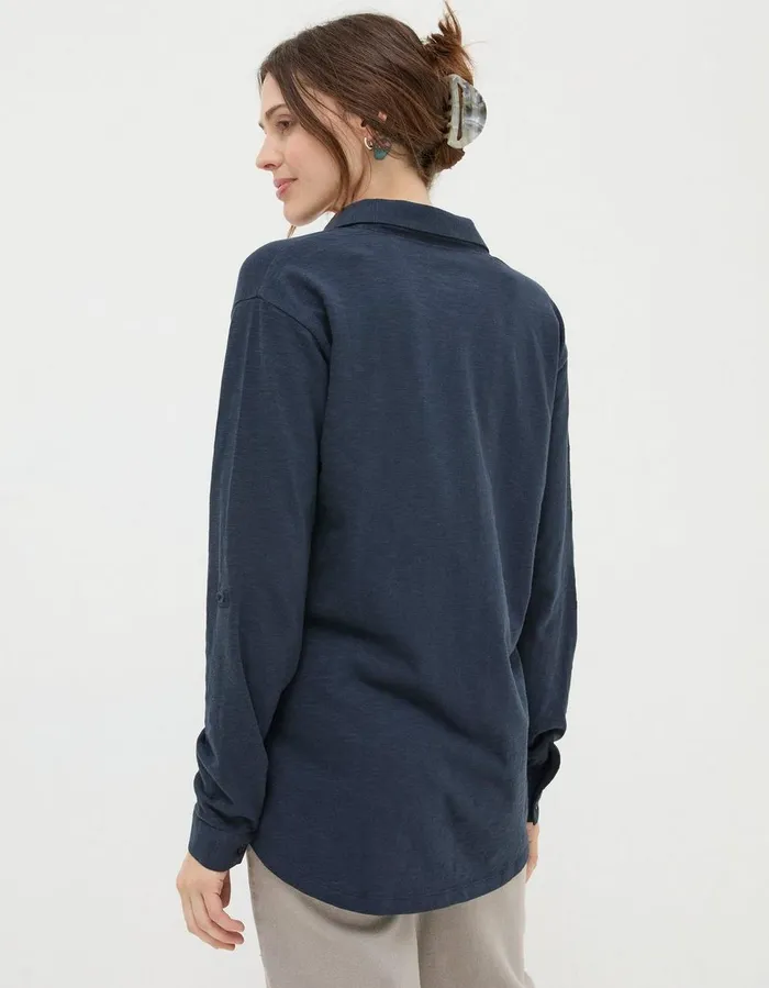 Paige Jersey Shirt Navy Women FatFace Shirts and Blouses
