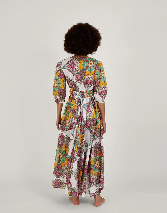 Paisley Scarf Print Maxi Dress In Sustainable Cotton Multi Women Monsoon Dresses
