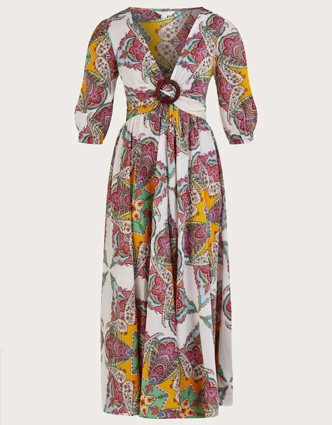 Paisley Scarf Print Maxi Dress In Sustainable Cotton Multi Women Monsoon Dresses