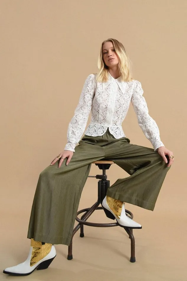 Palazzo Pants CACTUS GREEN Women Molly Bracken Pants