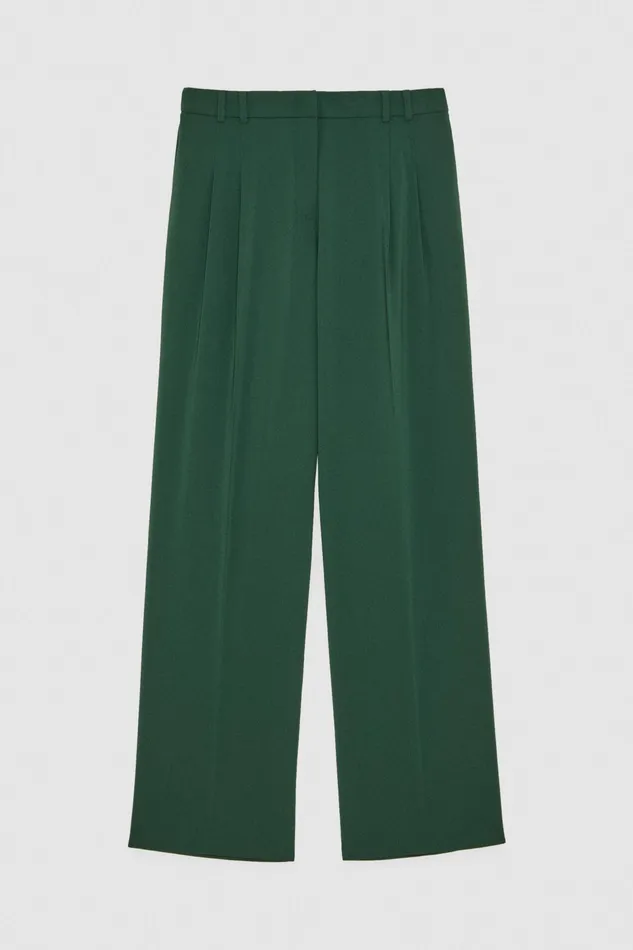 Palazzo Women Patrizia Pepe Essential Crepe Pants Tuscany Green