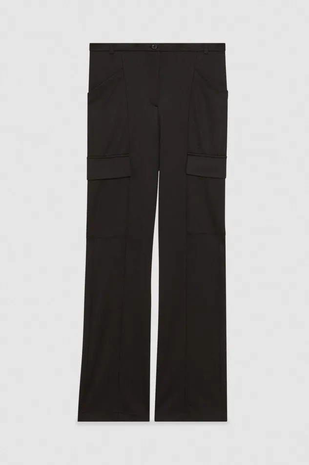 Palazzo Women Patrizia Pepe Technical Jersey Pants Nero
