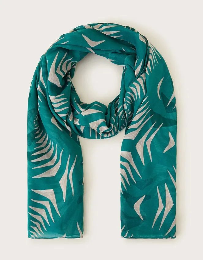 Palm Print Lightweight Scarf Women Monsoon Scarves