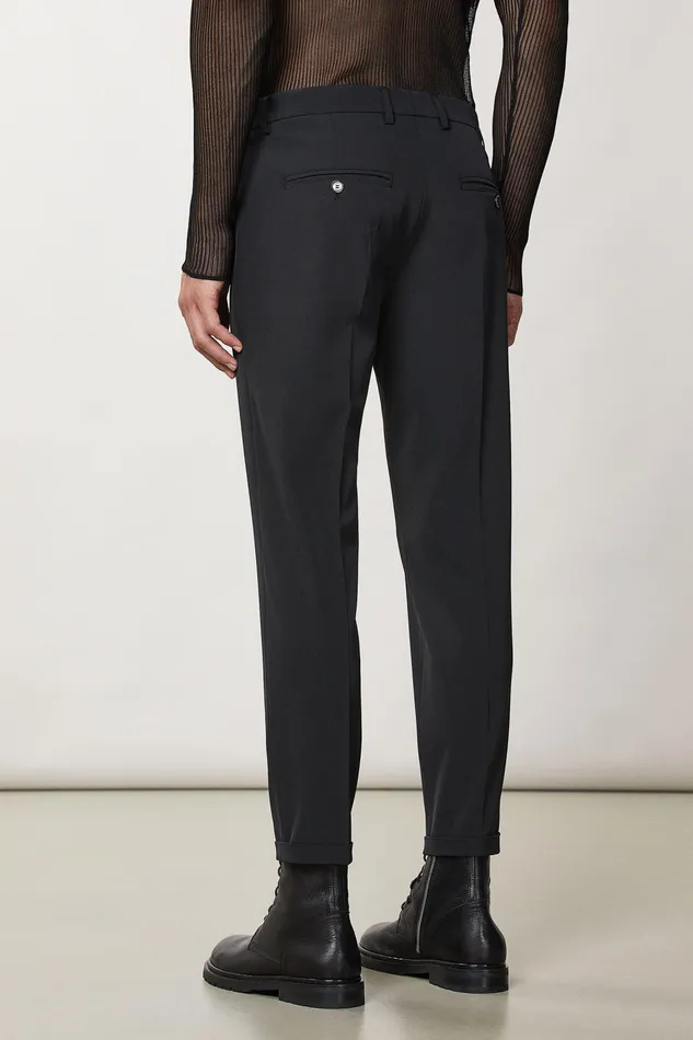 Pants Men Patrizia Pepe Ankle Pants With Zipper Nero