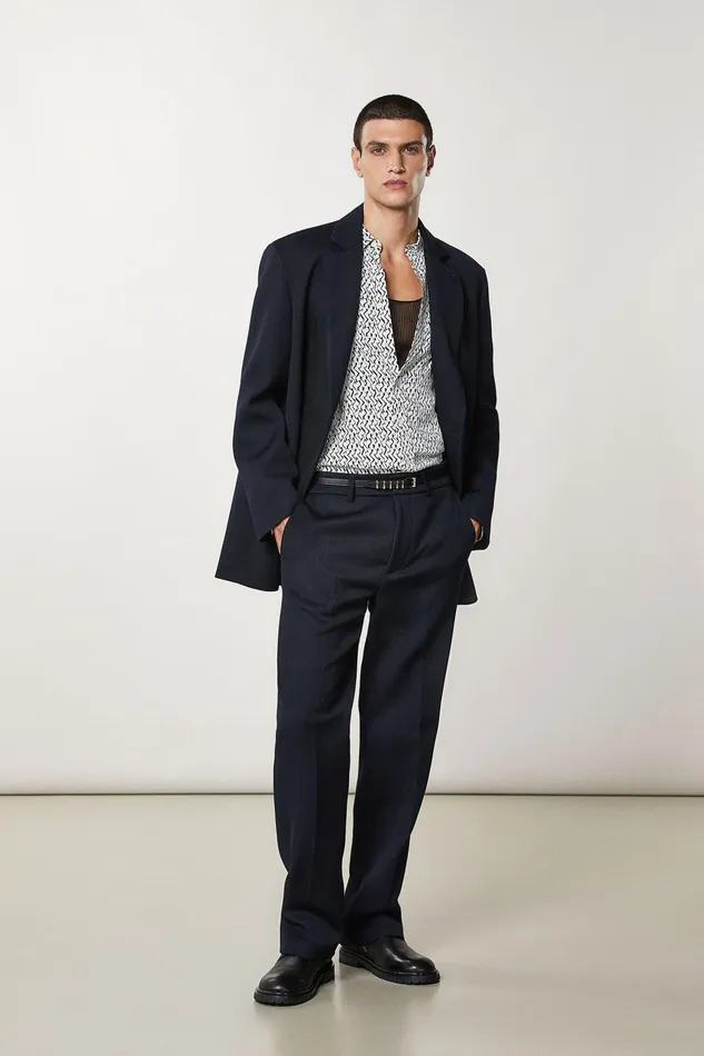 Pants Men Patrizia Pepe Classic Cotton Pants Royal Navy