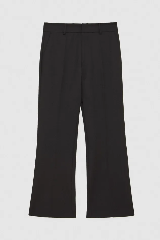 Pants Men Patrizia Pepe Flare Pants In Technical Fabric Nero