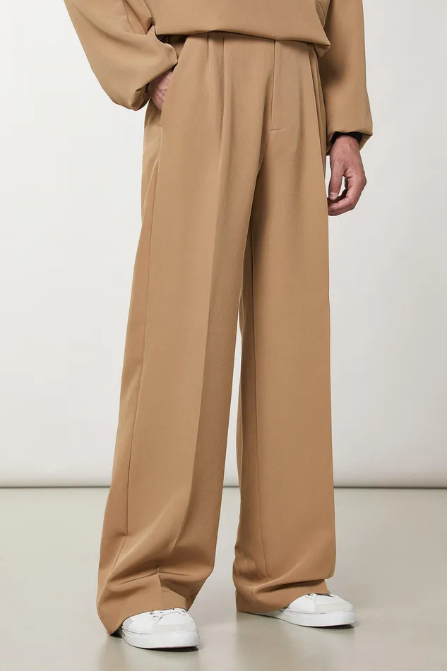 Pants Men Patrizia Pepe Regular Fit Soft Pants Odyssey Beige