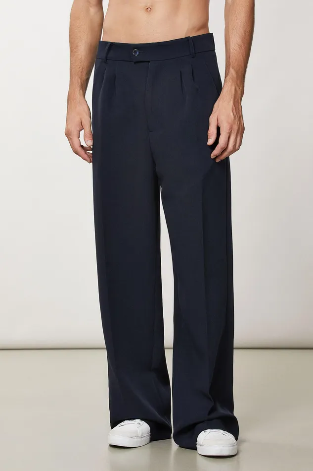 Pants Men Patrizia Pepe Regular Fit Soft Pants Royal Navy