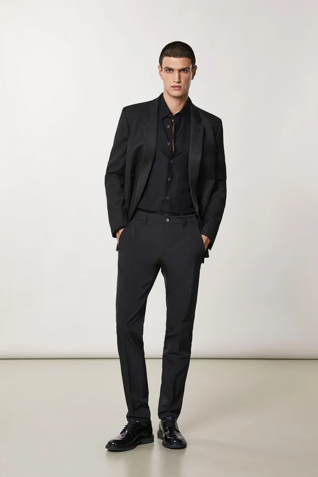 Pants Men Patrizia Pepe Slim Gabardine Pants Nero