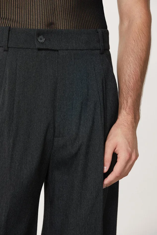 Pants Men Patrizia Pepe Soft Pants With Zipper Dark Gray