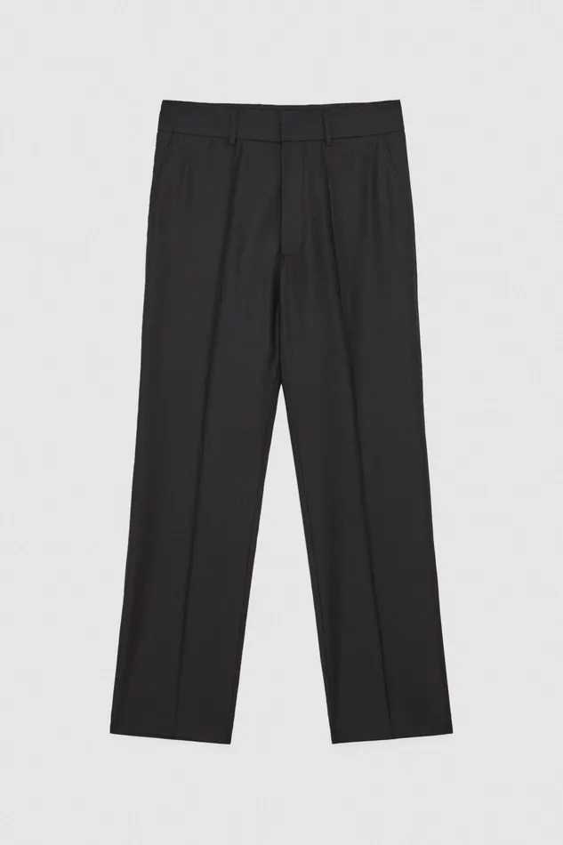 Pants Men Patrizia Pepe StraightFit Cool Wool Pants Nero Vinile