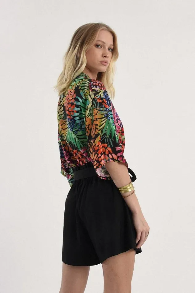Paperbag Waist Short BLACK Women Molly Bracken Shorts