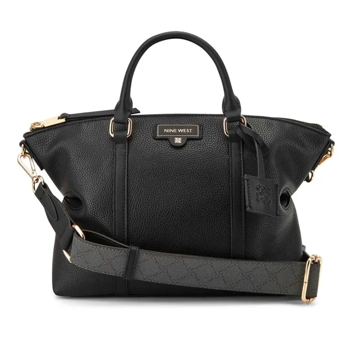 Parkhill Satchel Black WomenMen Nine West Satchels and Shoulder Bags