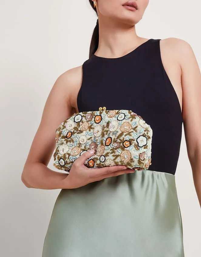 Pastel Floral Clutch Women Monsoon Bags and Purses