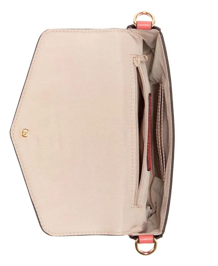 Peaches Crossbody Flap With Card Case Coral WomenMen Nine West New Handbags