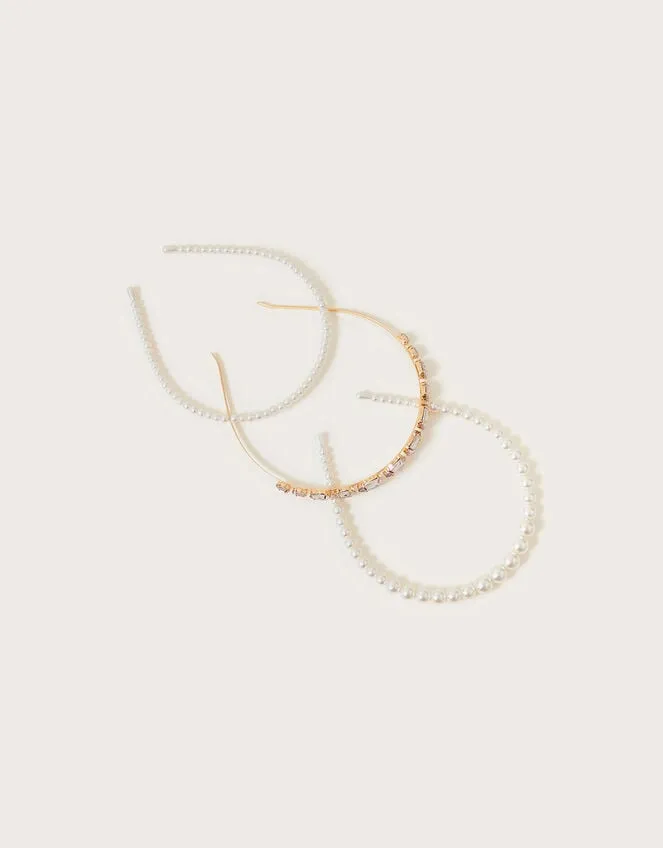 Pearl And Jewel Headbands Set Of Three Children Monsoon Girls039 Hair Accessories