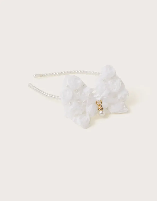 Pearl Bow Headband Children Monsoon Girls039 Hair Accessories