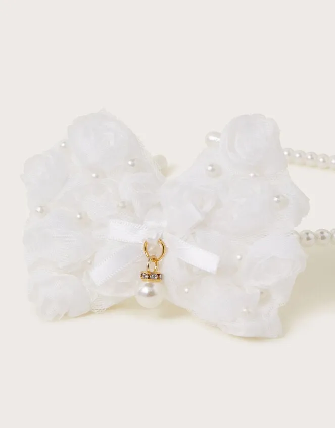 Pearl Bow Headband Children Monsoon Girls039 Hair Accessories