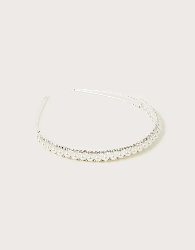 Pearl Diamante Bridesmaid Headband Children Monsoon Girls039 Hair Accessories