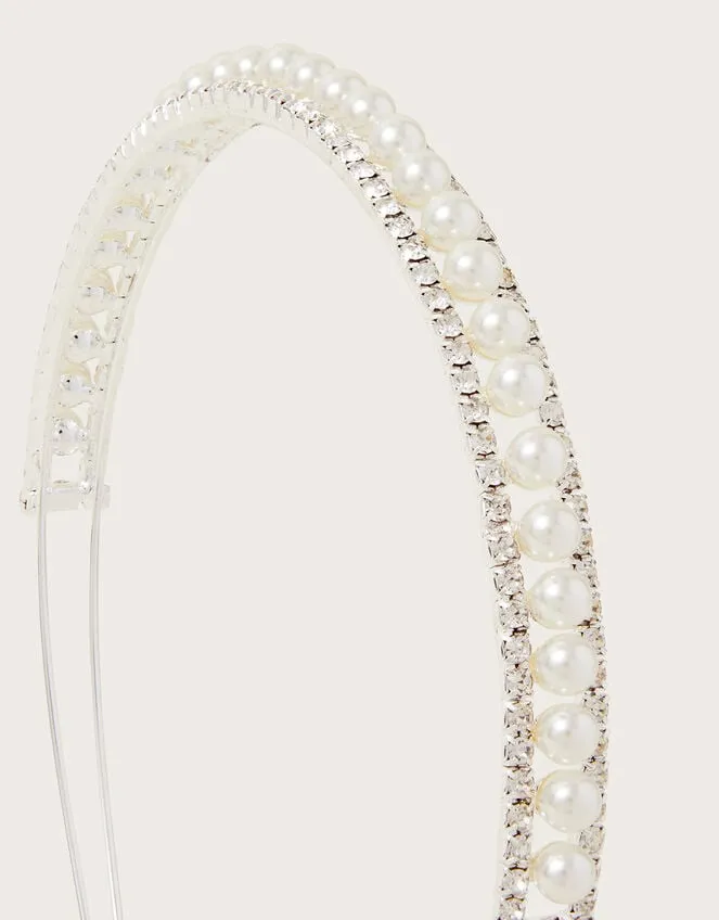 Pearl Diamante Bridesmaid Headband Children Monsoon Girls039 Hair Accessories